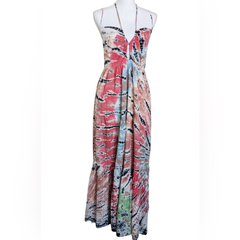 YOUNG FABULOUS & BROKE Haisey Sun Dress Tie-Dye Maxi Size S EUC Boho Festival - Picture 3 of 13